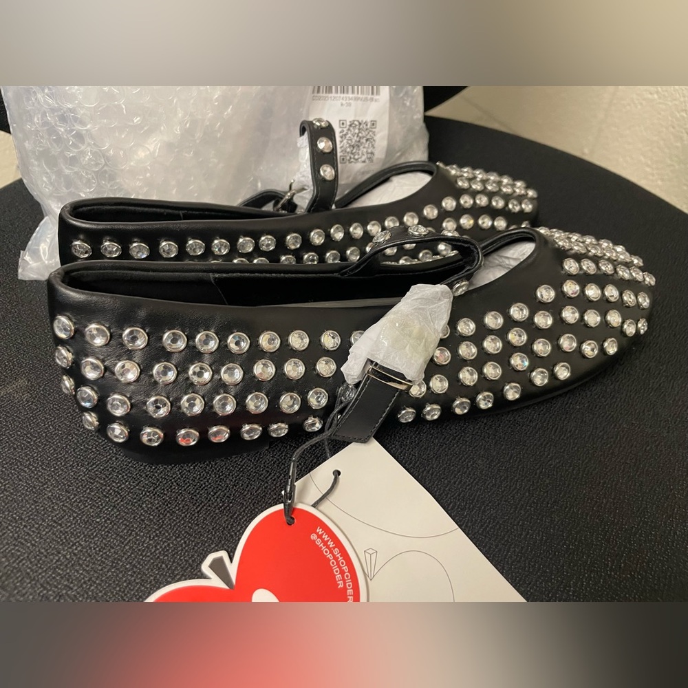 Crystal Embellished ballet flats
